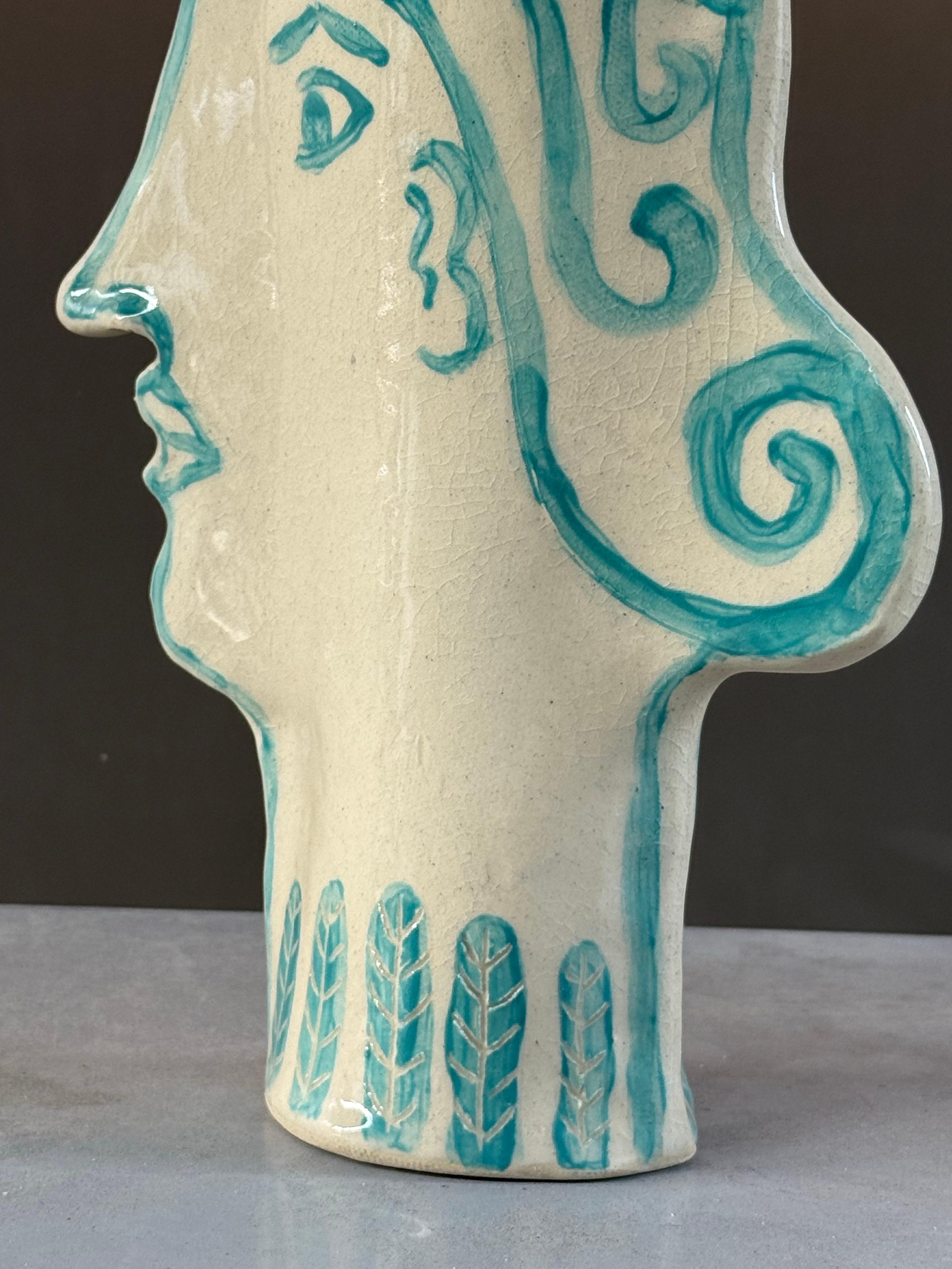 Vaso a forma di volto femminile realizzato artigianalmente In condizioni Nuovo in vendita a Raleigh, NC