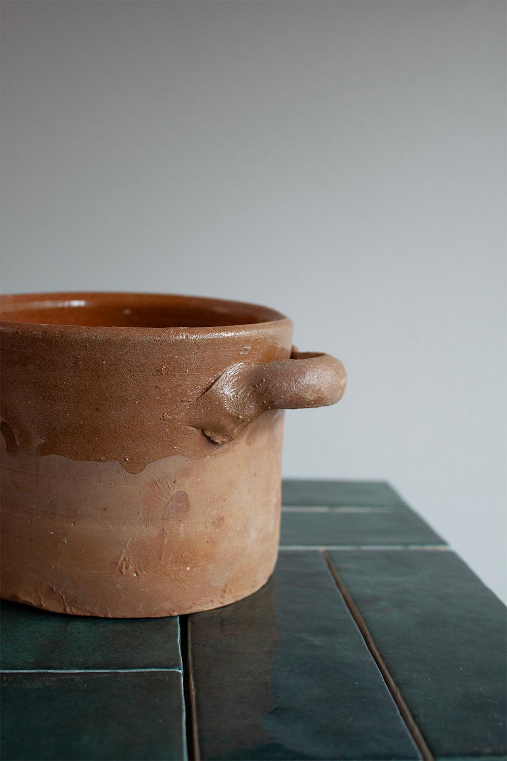 Artisan Made German Country Style Terracotta brown Glaze Kitchen Pot For Sale 1