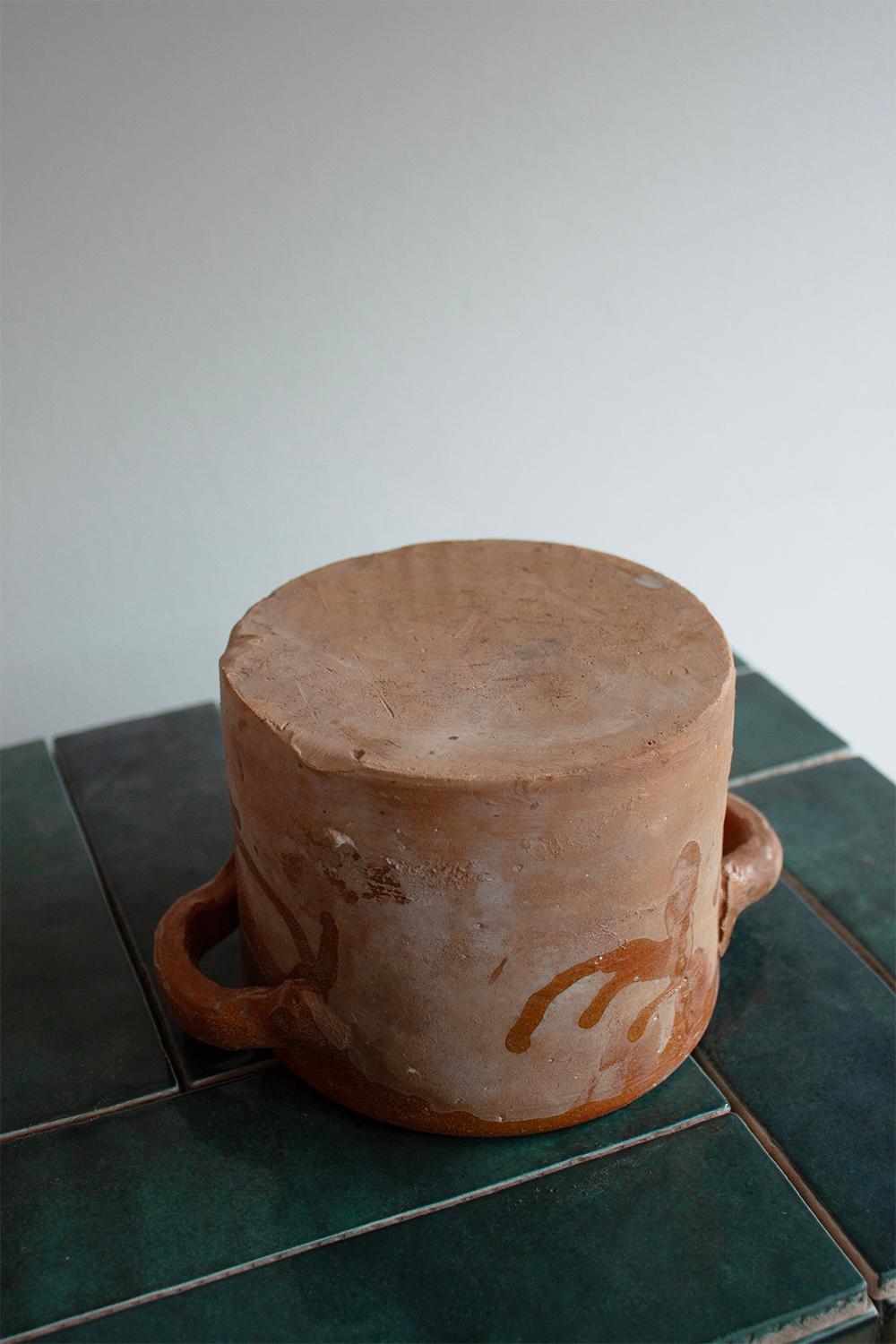 Artisan Made German Country Style Terracotta brown Glaze Kitchen Pot For Sale 3