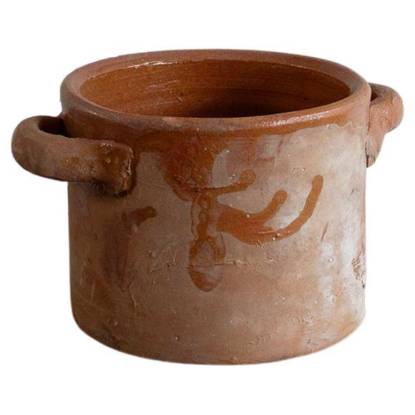 Artisan Made German Country Style Terracotta brown Glaze Kitchen Pot For Sale