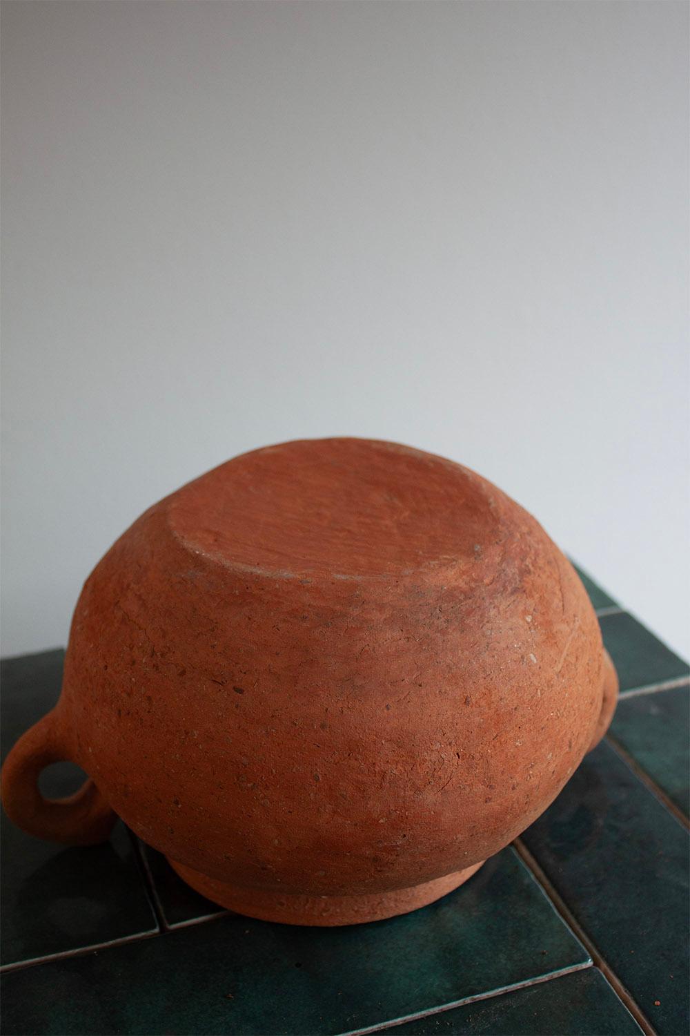 Artisan Made German Small Terracotta Amphora with Wrap Around Decoration For Sale 2