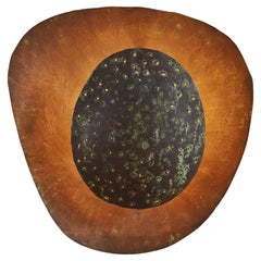 Artisan Made Green Patinated Metal Sconce, France 1950s