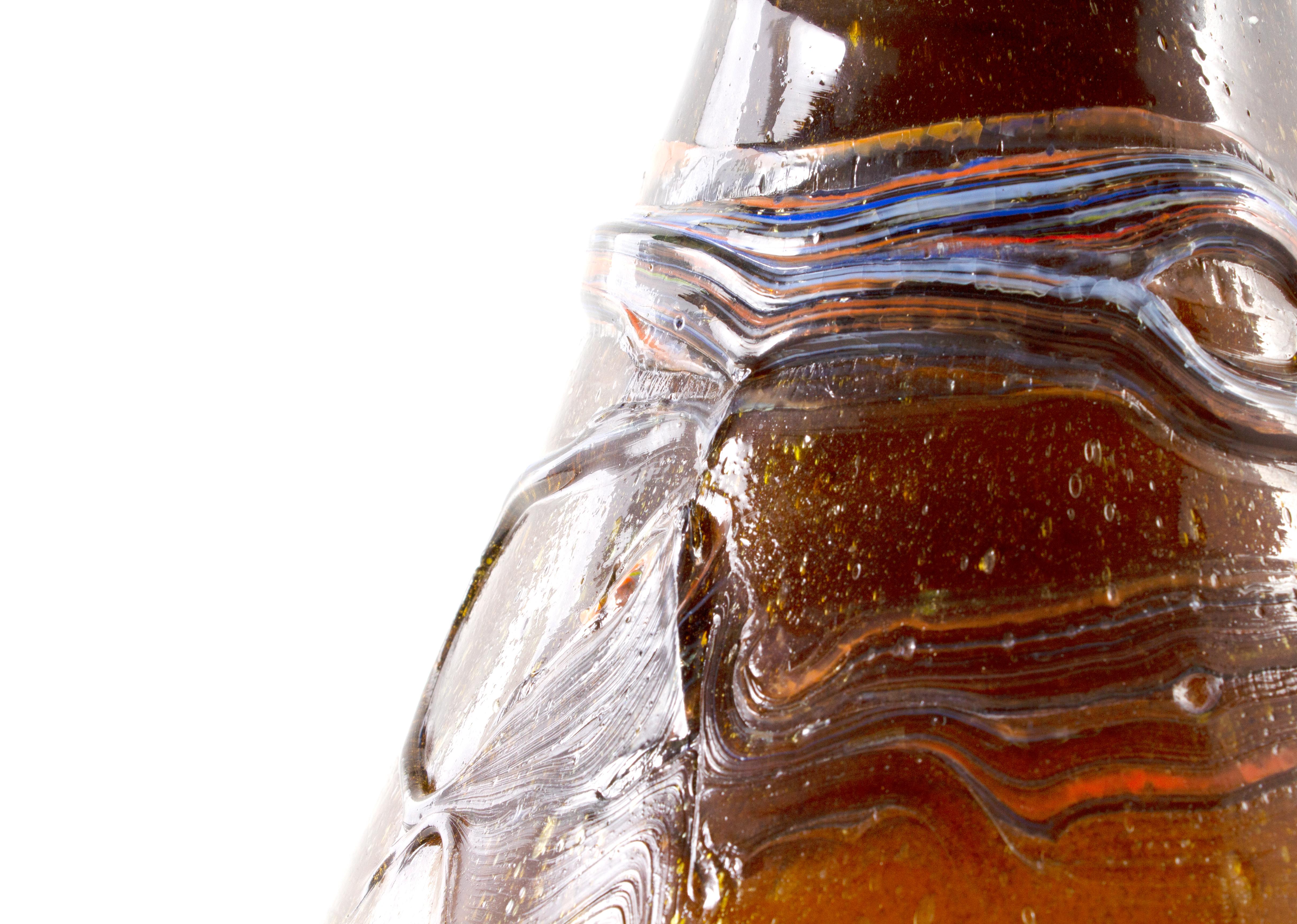 French Artisan Made Hand Blown Glass Jar