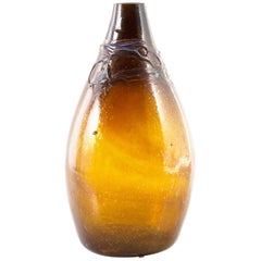 Vintage Artisan Made Hand Blown Glass Jar