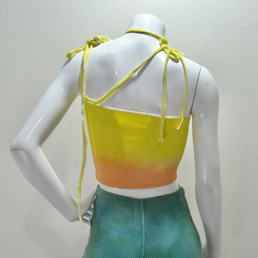 Artisan Made Hand Dyed Rib Knit Crop Top In New Condition In Scottsdale, AZ