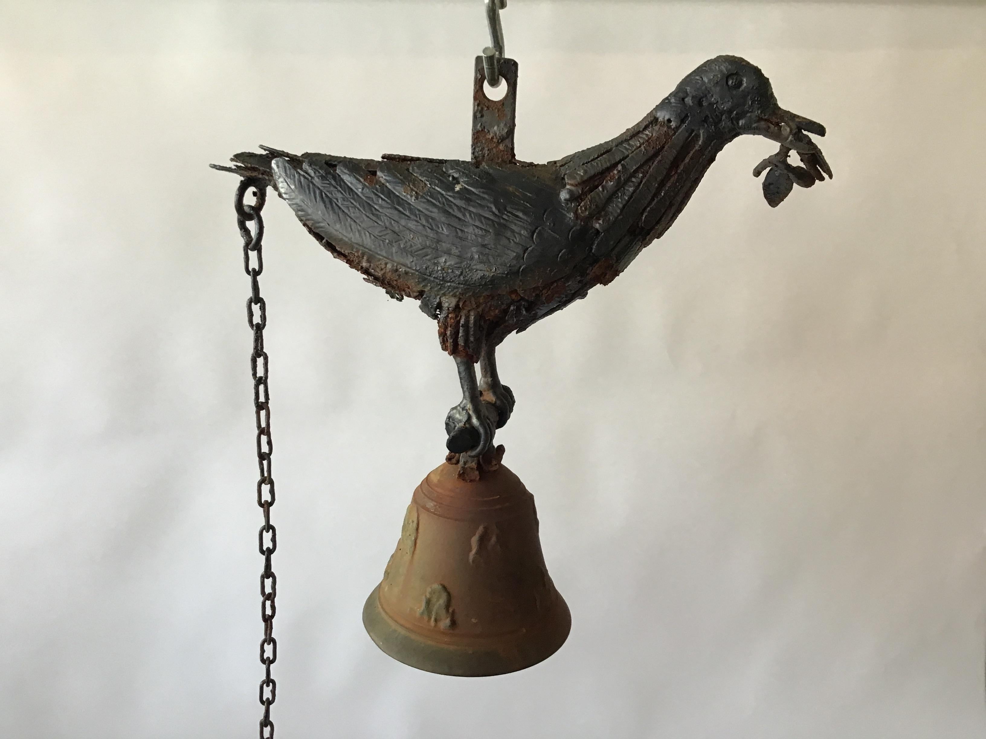 Artisan Made Iron Dove Bell 10