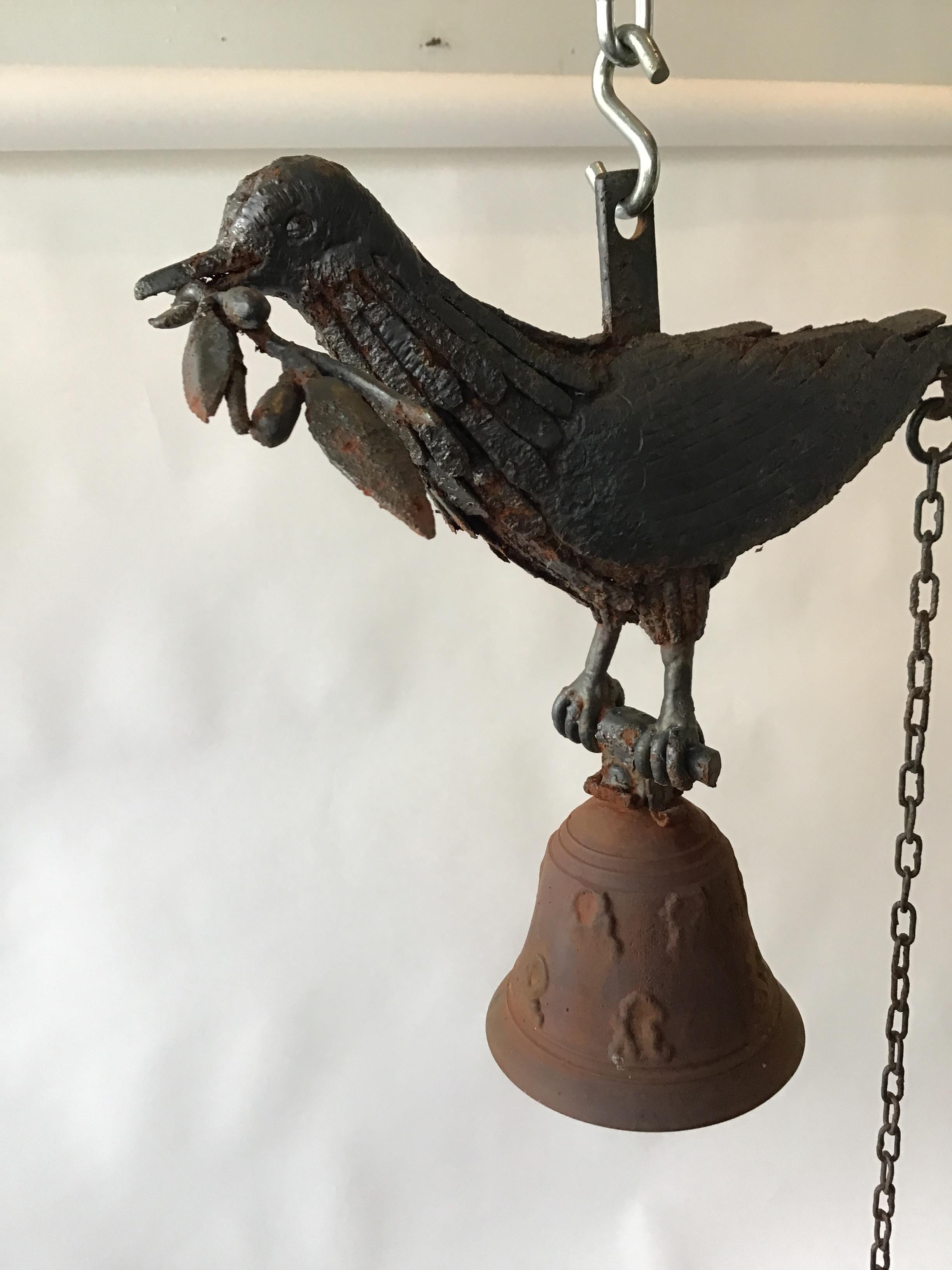 Artisan Made Iron Dove Bell 2