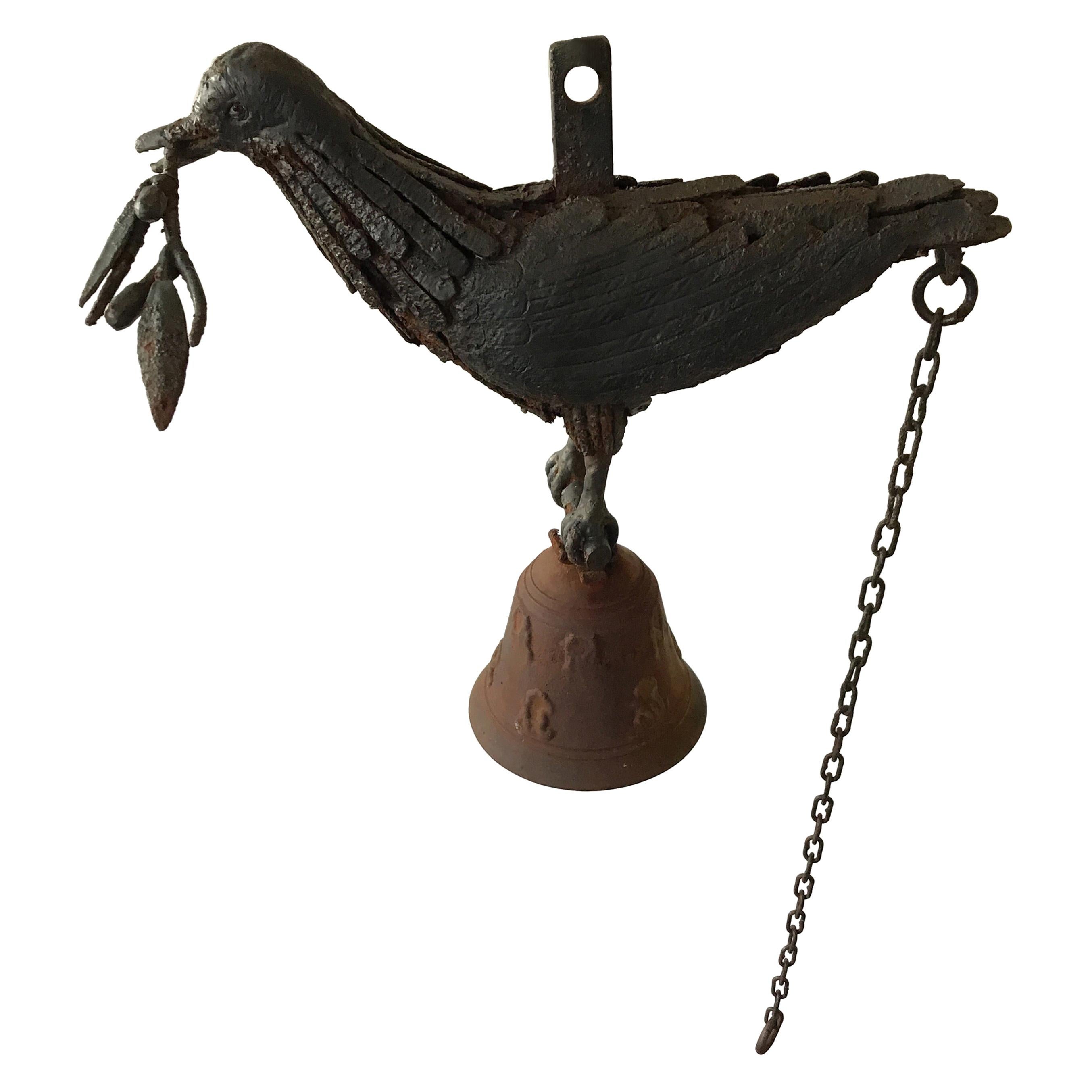 Artisan Made Iron Dove Bell