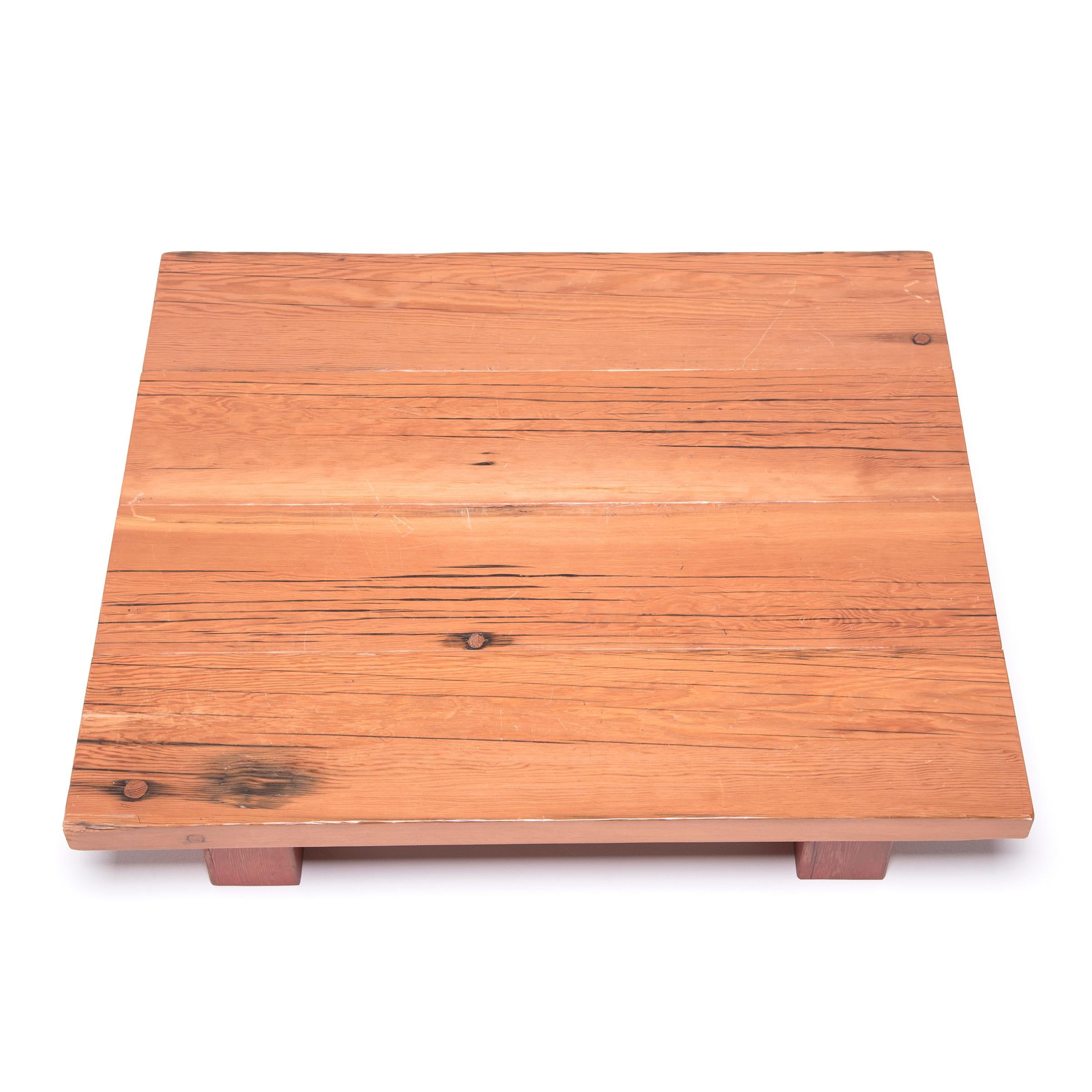 Contemporary Plank Top Low Table