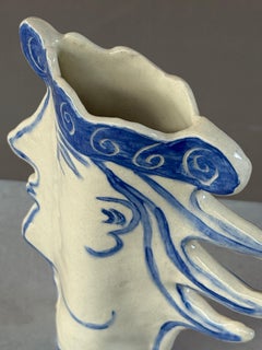 Artisan Made Male Face Vase