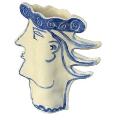 Artisan Made Male Face Vase