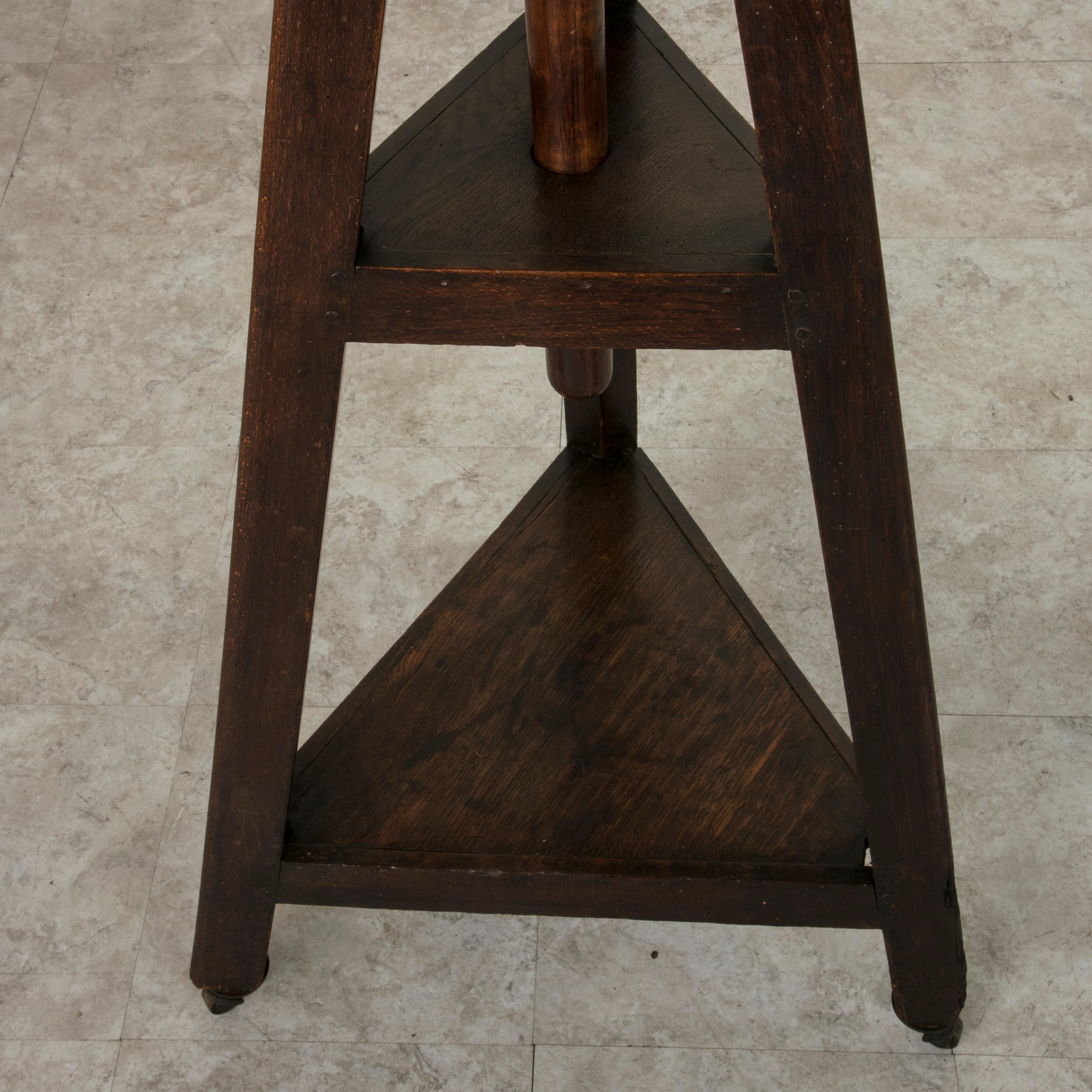 Artisan-Made Oak and Beechwood French Sculptor's Table, circa 1900 1