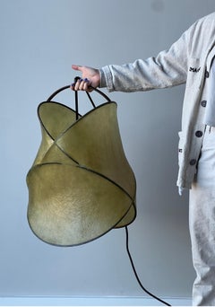 Artisan Made Resin and Steel 'Cocoon' Pendant Lights