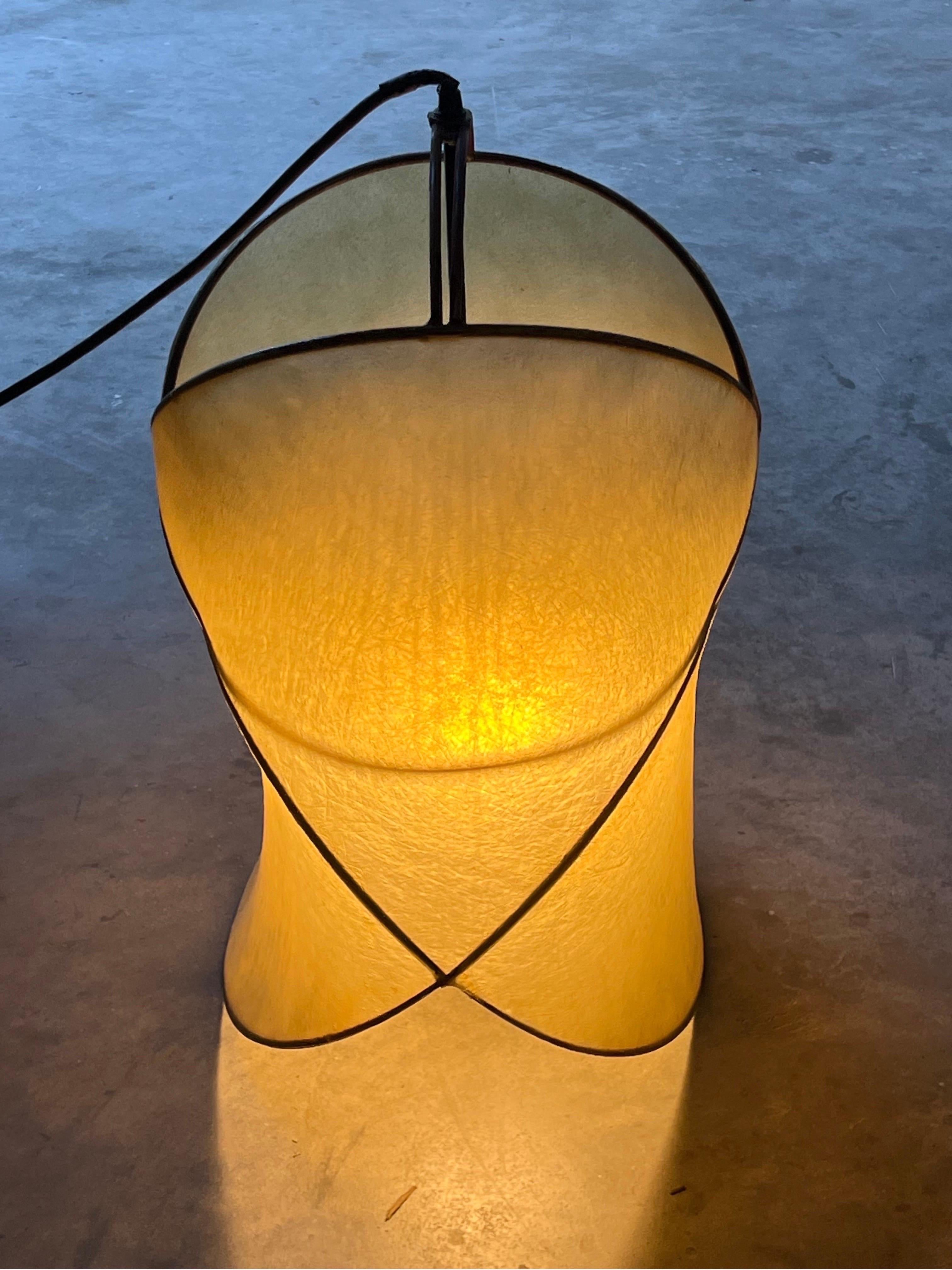 Artisan Made Resin and Steel 'Cocoon' Pendant Lights  In Good Condition For Sale In Raleigh, NC