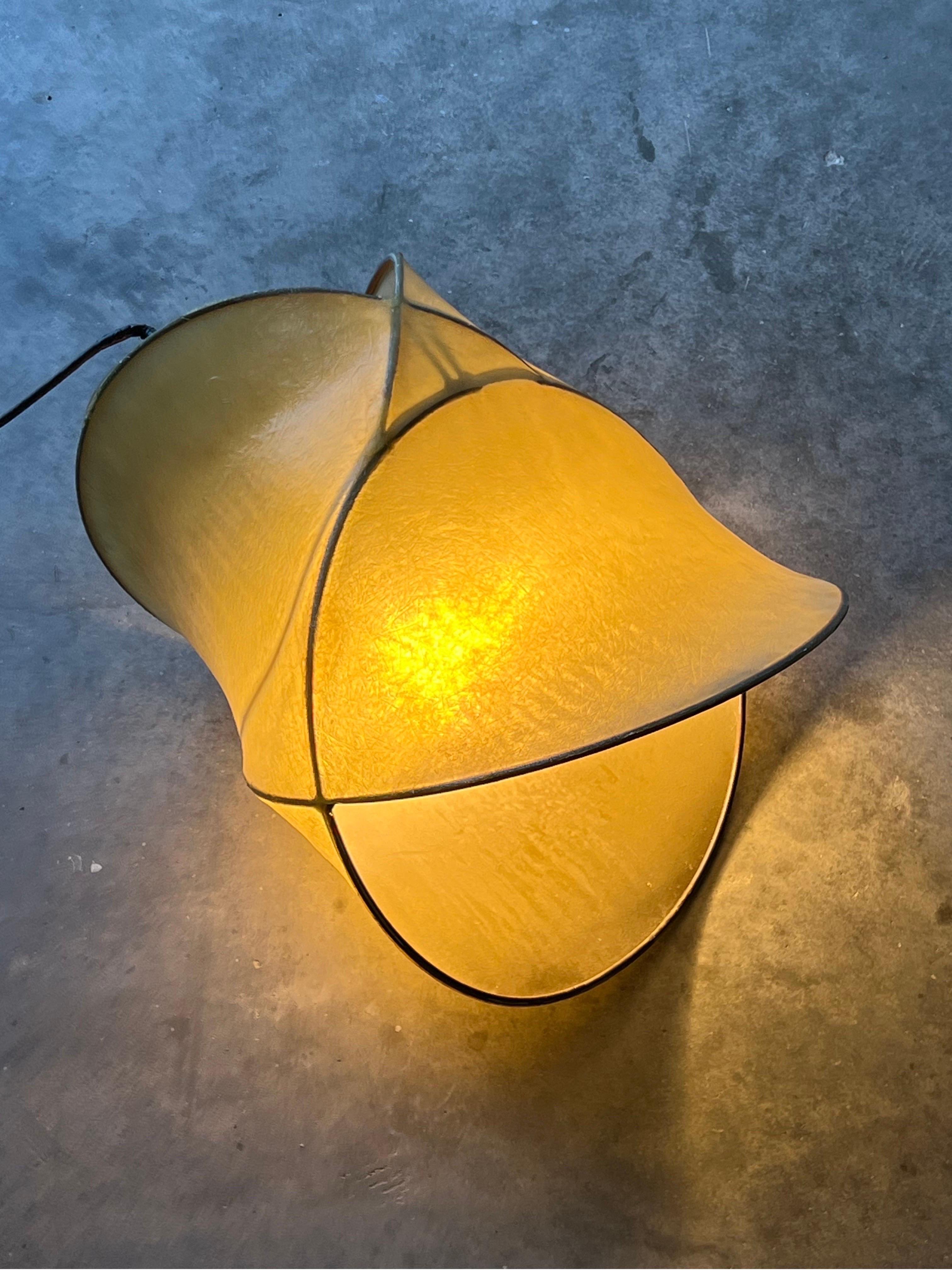 Artisan Made Resin and Steel 'Cocoon' Pendant Lights  For Sale 1