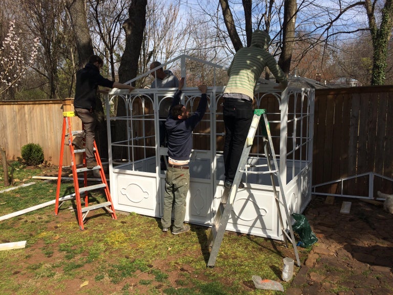 ArtisanMade Welded Steel Greenhouse with Glass Panes at 1stDibs metal greenhouse, french
