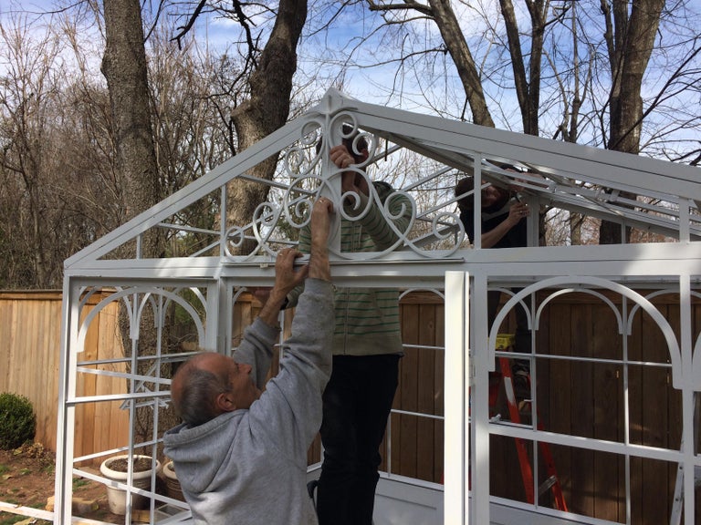 ArtisanMade Welded Steel Greenhouse with Glass Panes at 1stDibs metal greenhouse, french