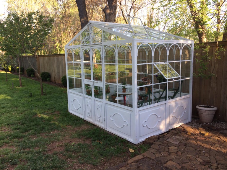 ArtisanMade Welded Steel Greenhouse with Glass Panes at 1stDibs metal greenhouse, french