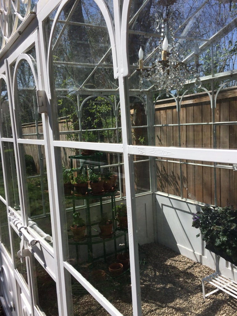 ArtisanMade Welded Steel Greenhouse with Glass Panes at 1stDibs
