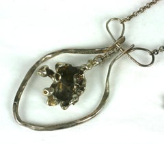 Artisan Modernist Silver Necklace