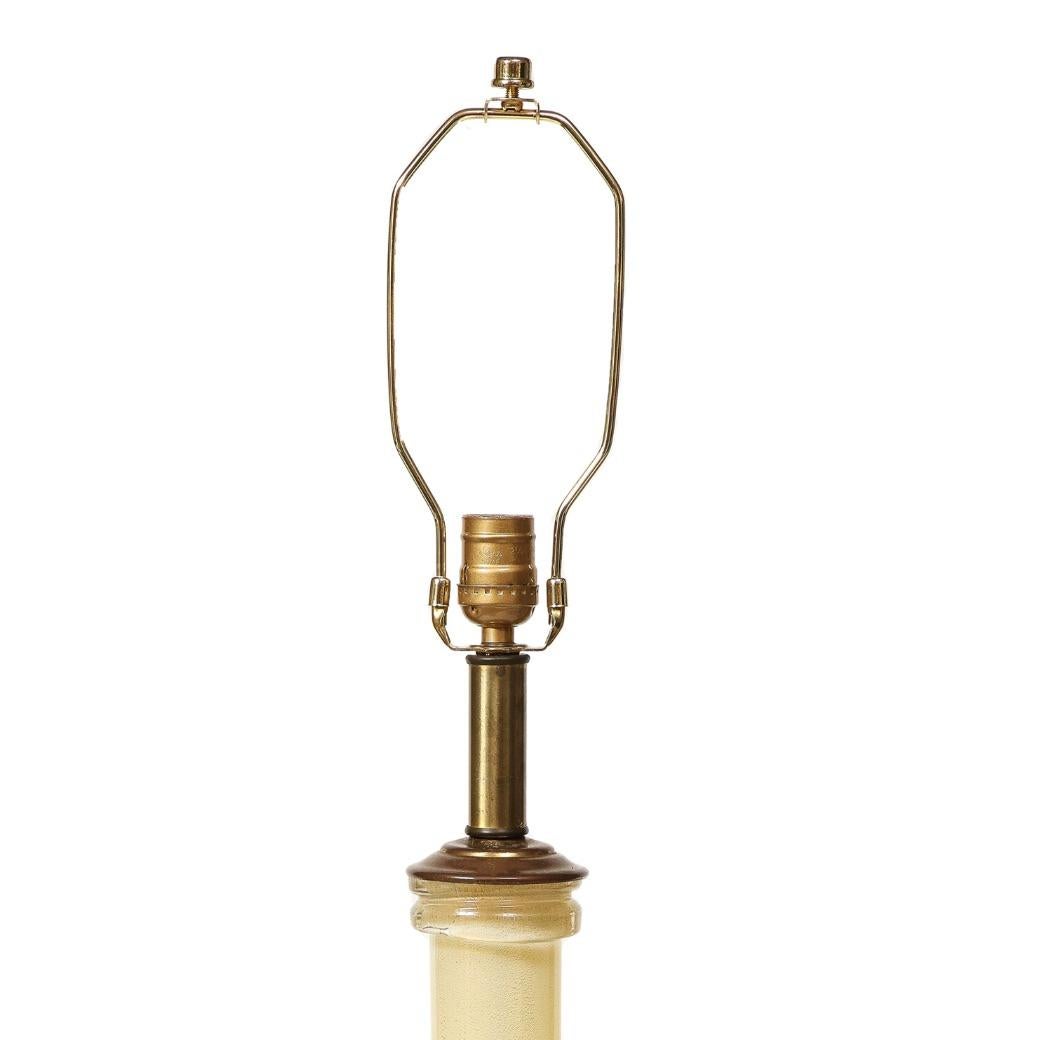 Artisan Murano Grünes Opalglas Tischlampe 1960s im Zustand „Gut“ im Angebot in New York, NY