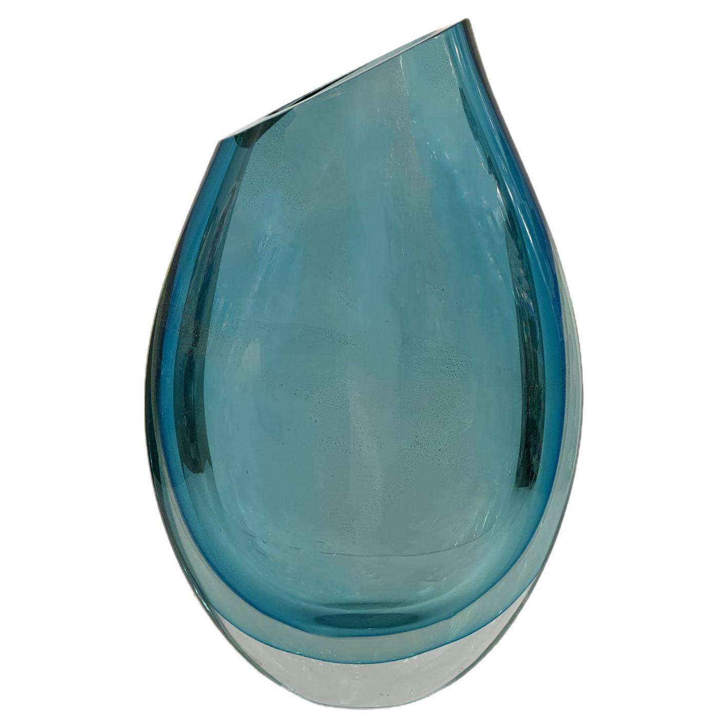 Jarrón Artesano de Murano Glass Sommerso con Avventurina Moderno en venta