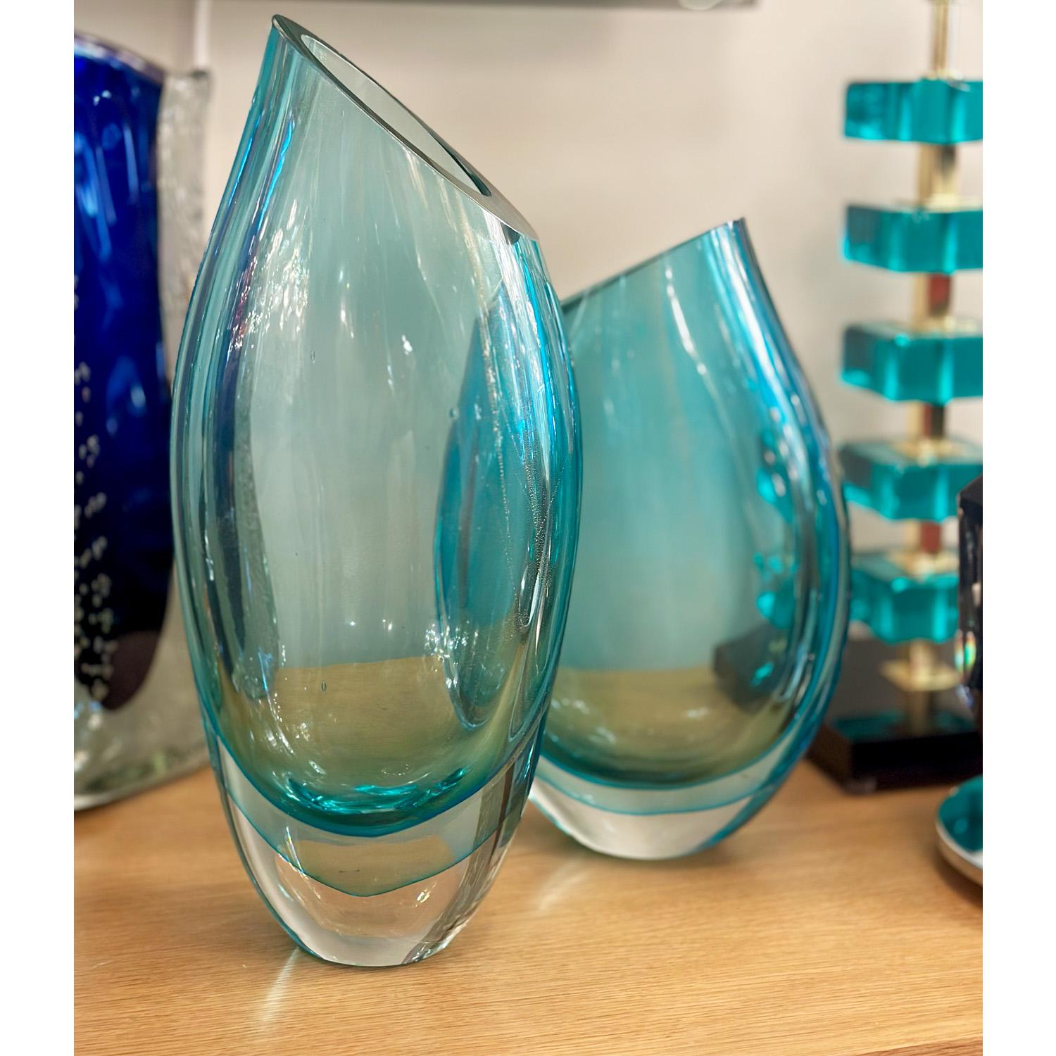 Jarrón Artesano de Murano Glass Sommerso con Avventurina Siglo XXI y contemporáneo en venta