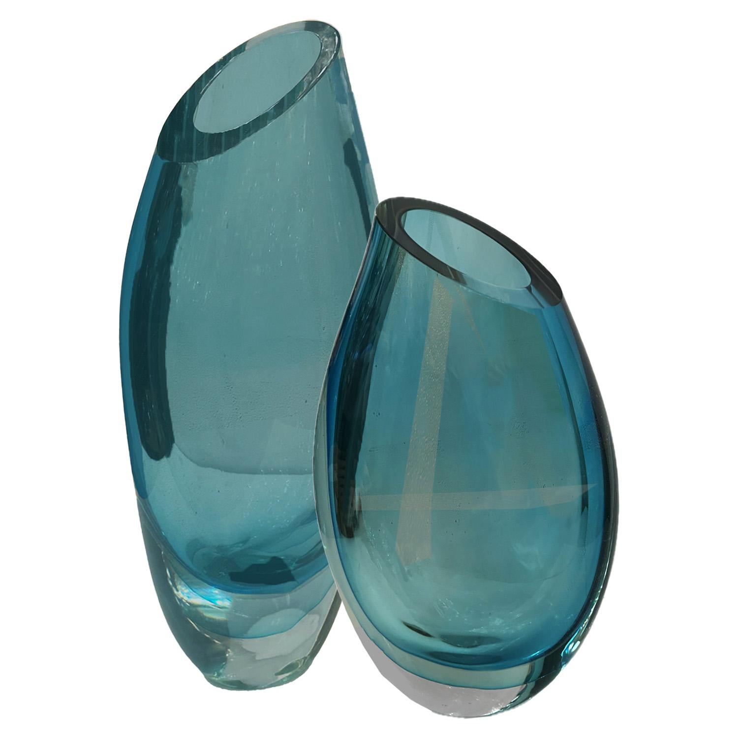 Vetro di Murano Vaso artigianale di Murano Glass Sommerso con Avventurina in vendita