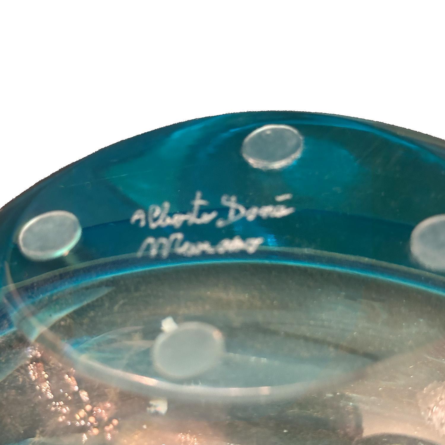 Jarrón Artesano de Murano Glass Sommerso con Avventurina Cristal de Murano en venta