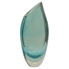 Artisan Murano Sommerso Glass Vase with Avventurina