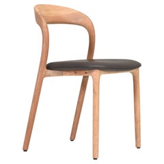 Artisan Neva light chair in oak and leather, Bosnia.