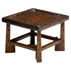 Table basse artisanale organique, Wabi Sabi, France, années 1950