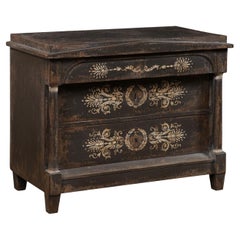 Commode Empire peinte par un artisan, 19e siècle