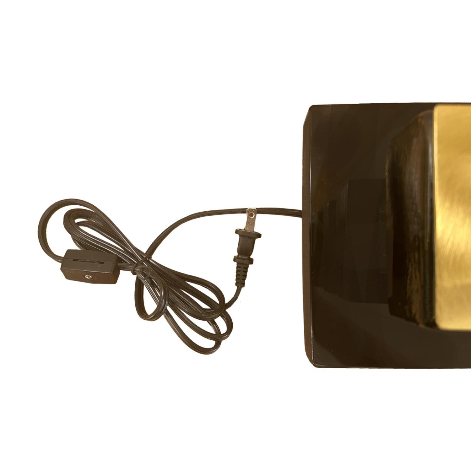 XXIe siècle et contemporain Paire de lampes de table cubiques en verre de Murano noir et transparent en vente