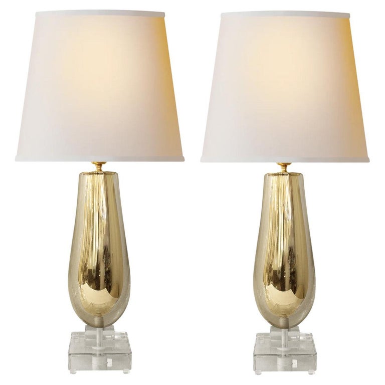 Artisan Pair of Gold Sommerso Glass Table Lamps 2022 For Sale