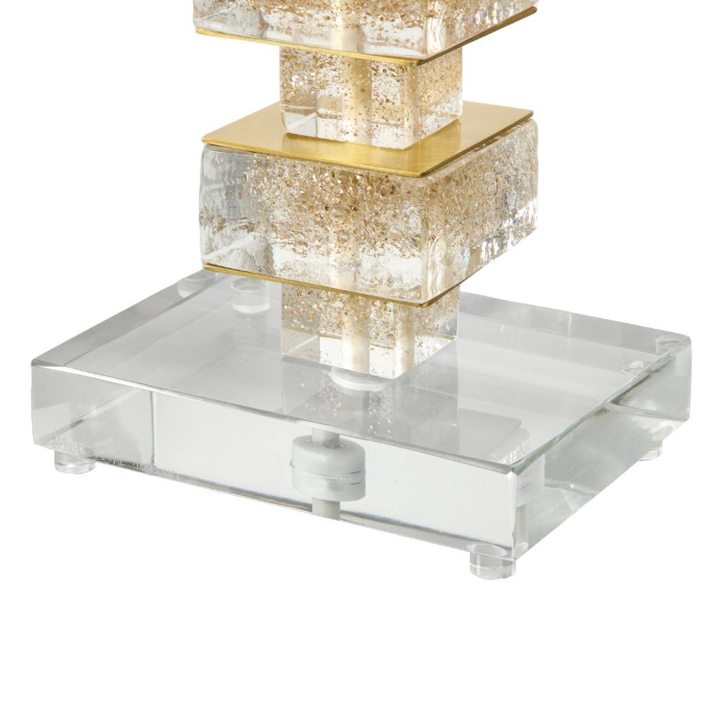 Artisan Pair of Murano Glass Cube Table Lamps im Zustand „Neu“ im Angebot in New York, NY