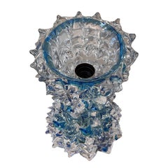 Artisan Pair of Rostrato Murano Glass Table Lamps