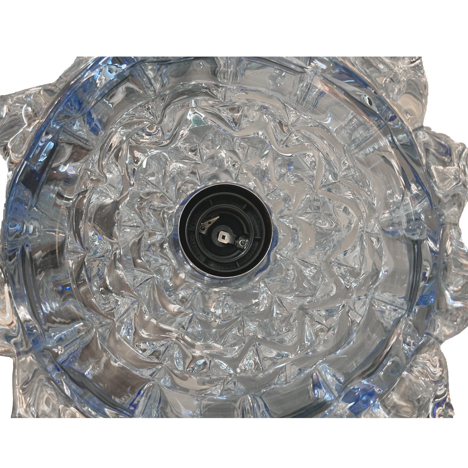 Italian Artisan Pair of Rostrato Murano Glass Table Lamps For Sale
