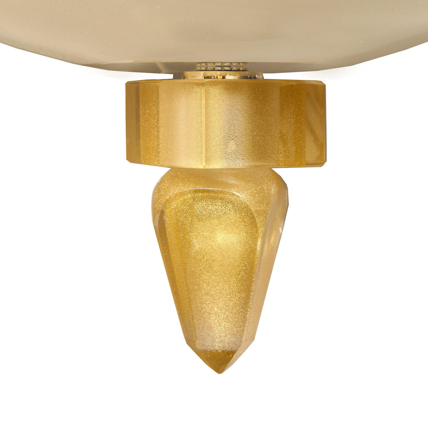 Hand-Crafted Artisan Pair of Sommerso Aventurine Glass Obelisk Sconces 2021