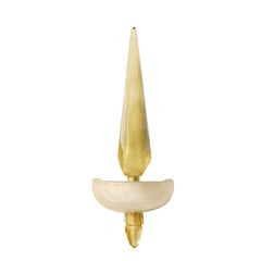 Pareja de apliques artesanales en forma de obelisco de cristal de aventurina Sommerso