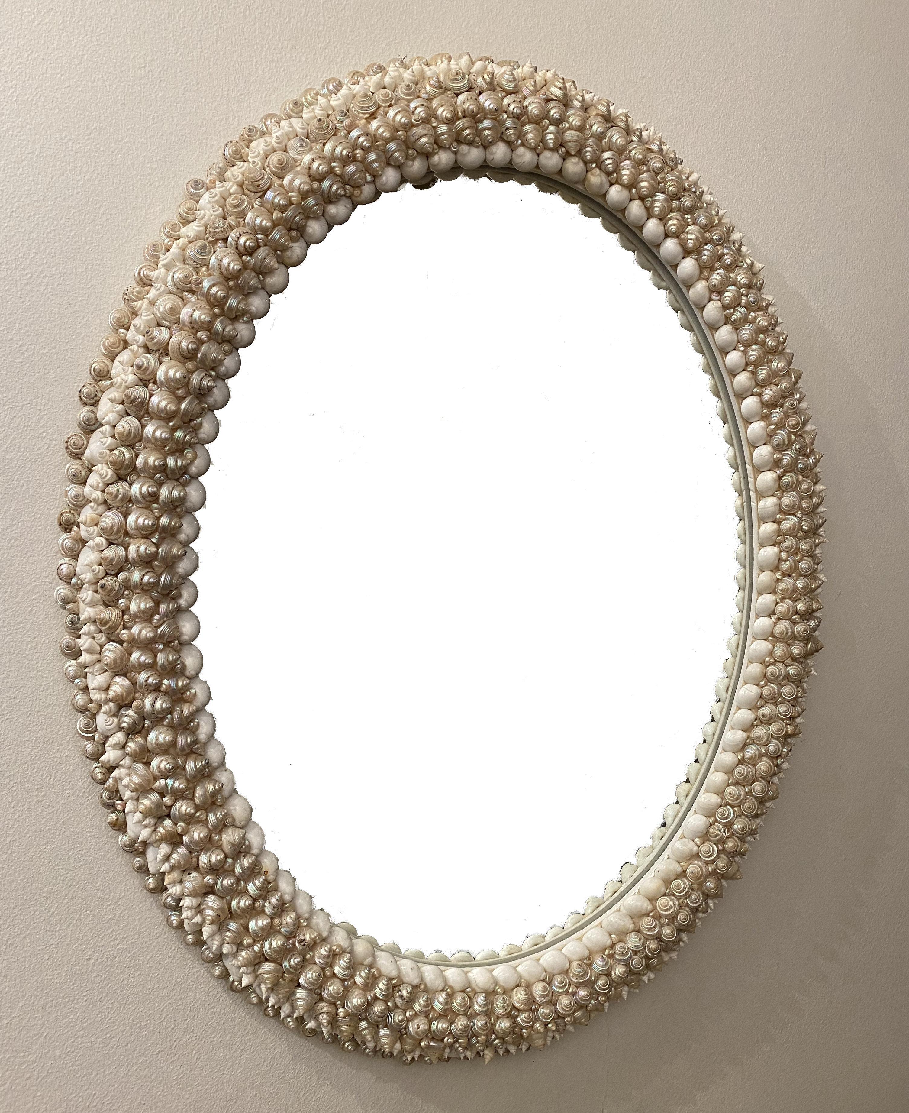 Artisan Pearl Inspired Shell Oval Mirror 5