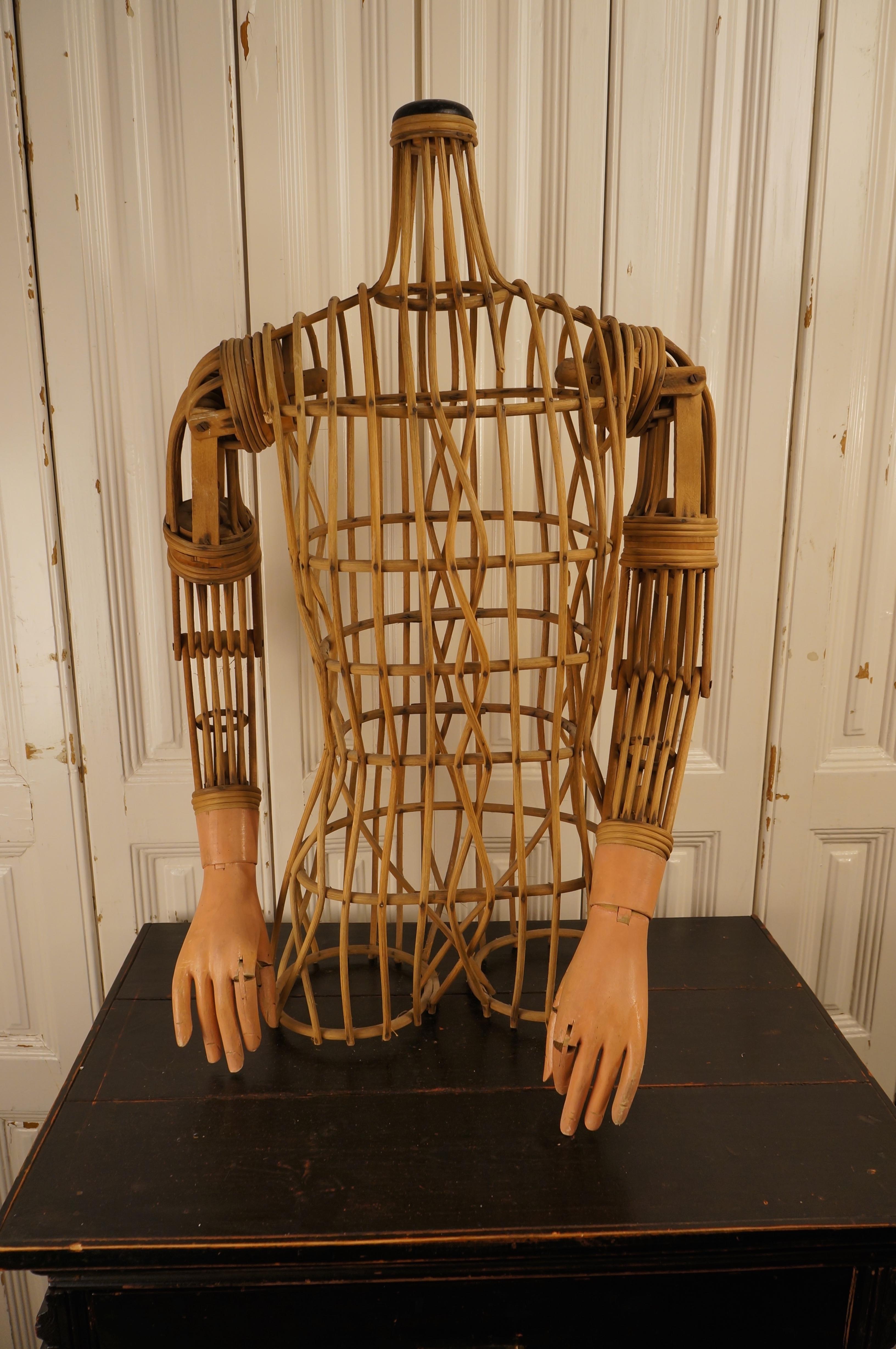 Artisan Rattan Mannequin Bust For Sale 10