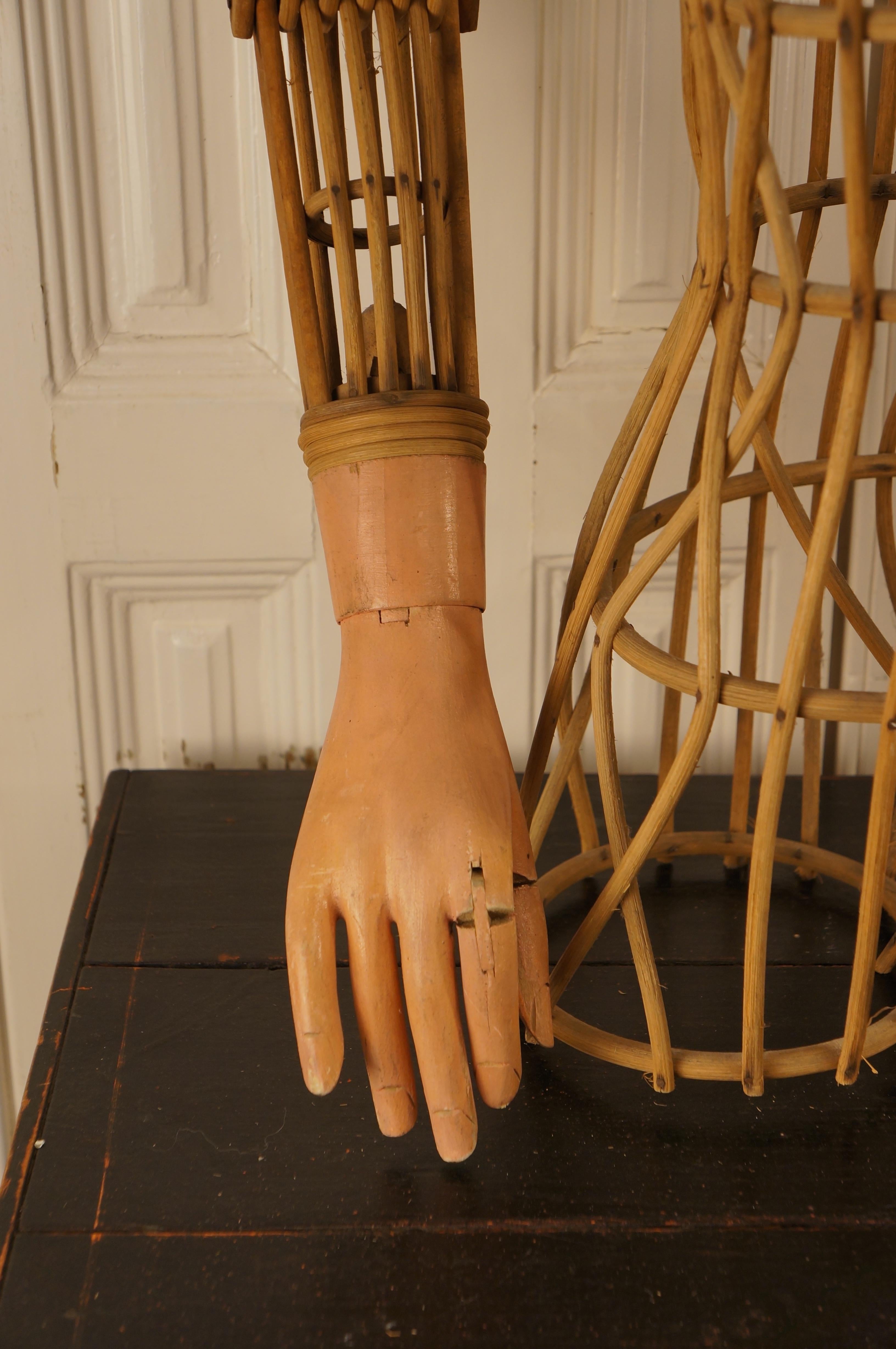 Artisan Rattan Mannequin Bust For Sale 11