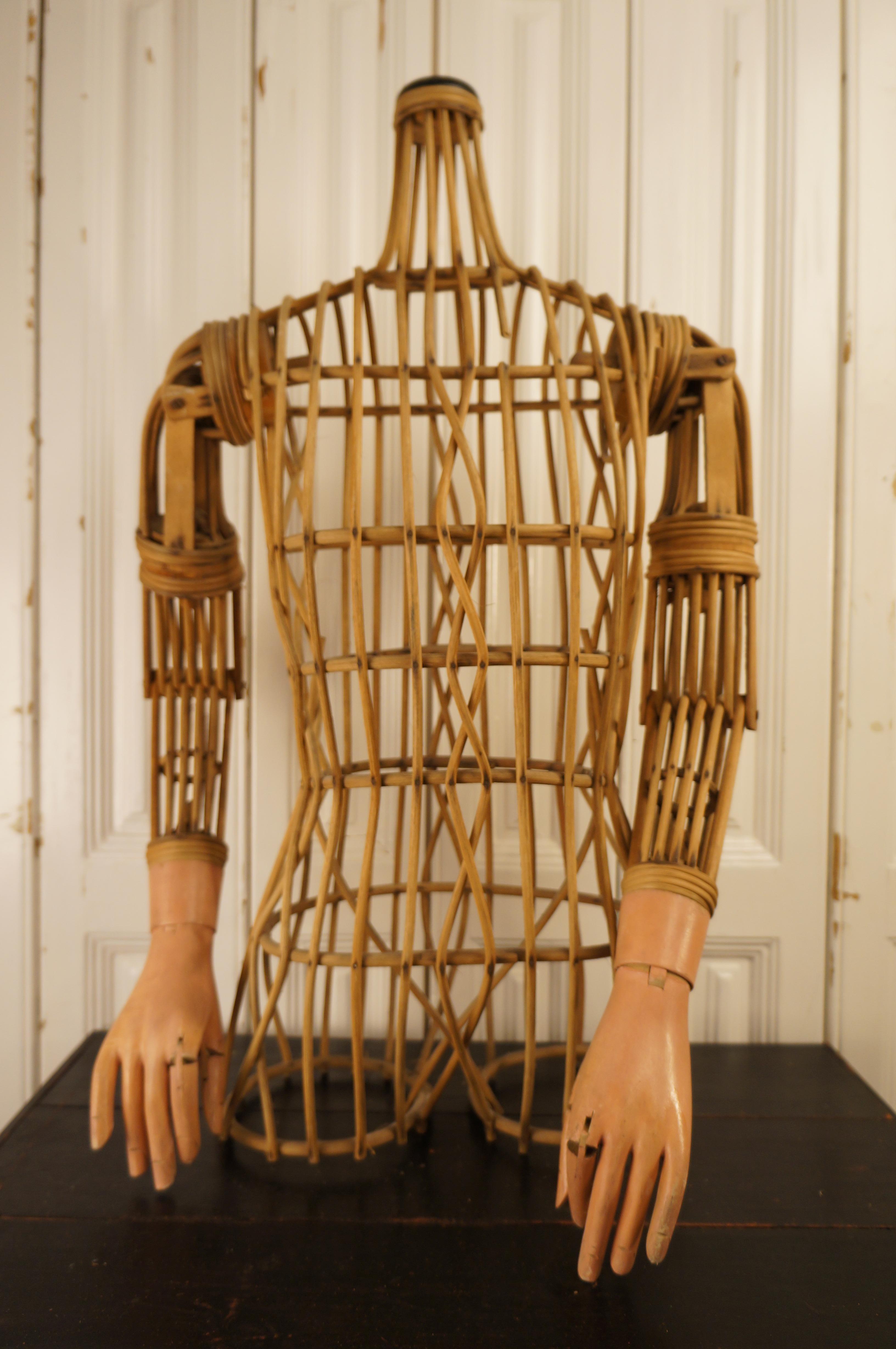 Artisan Rattan Mannequin Bust For Sale 3