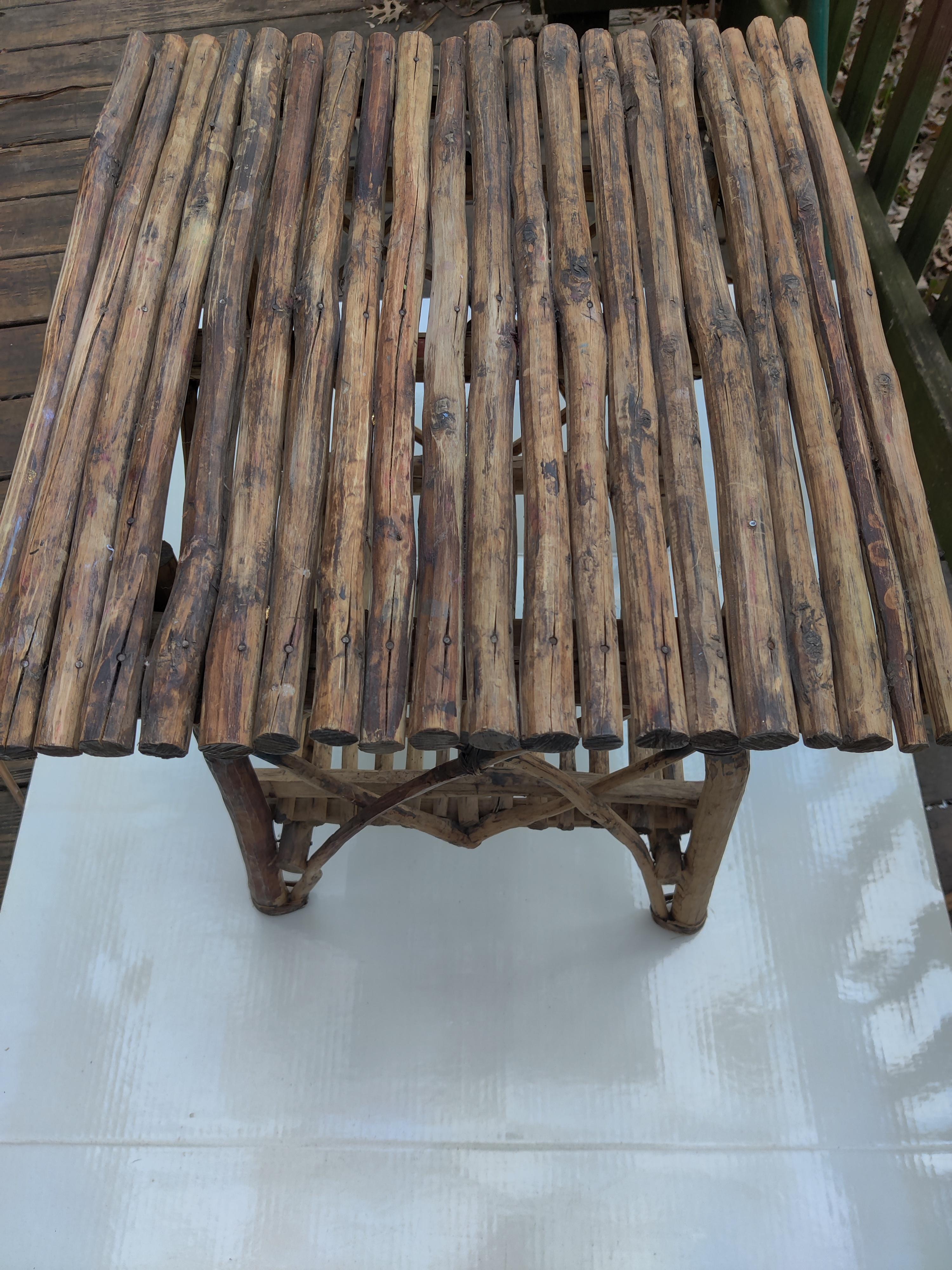 Artisan Rustic Twig Table For Sale 4