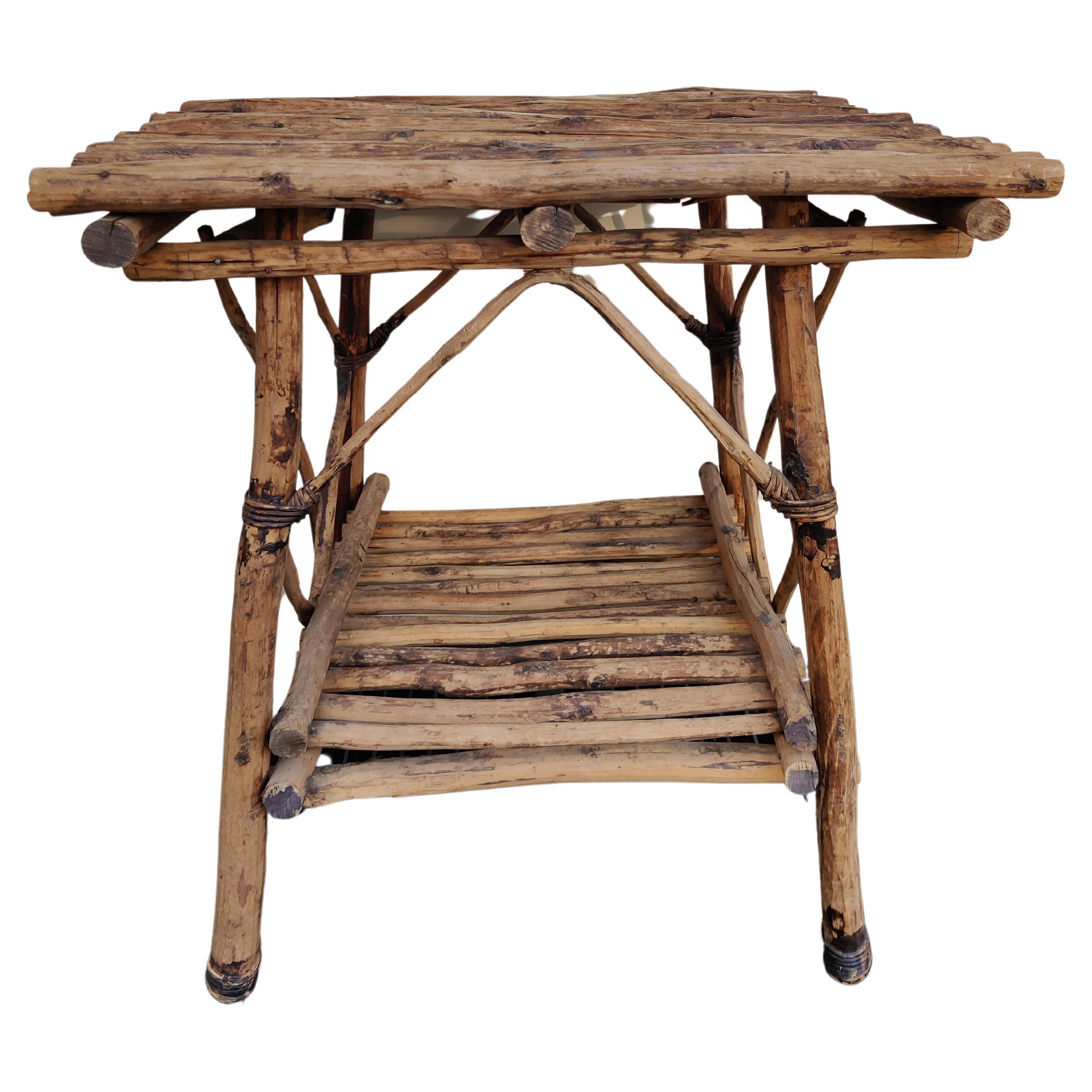 Artisan Rustic Twig Table For Sale