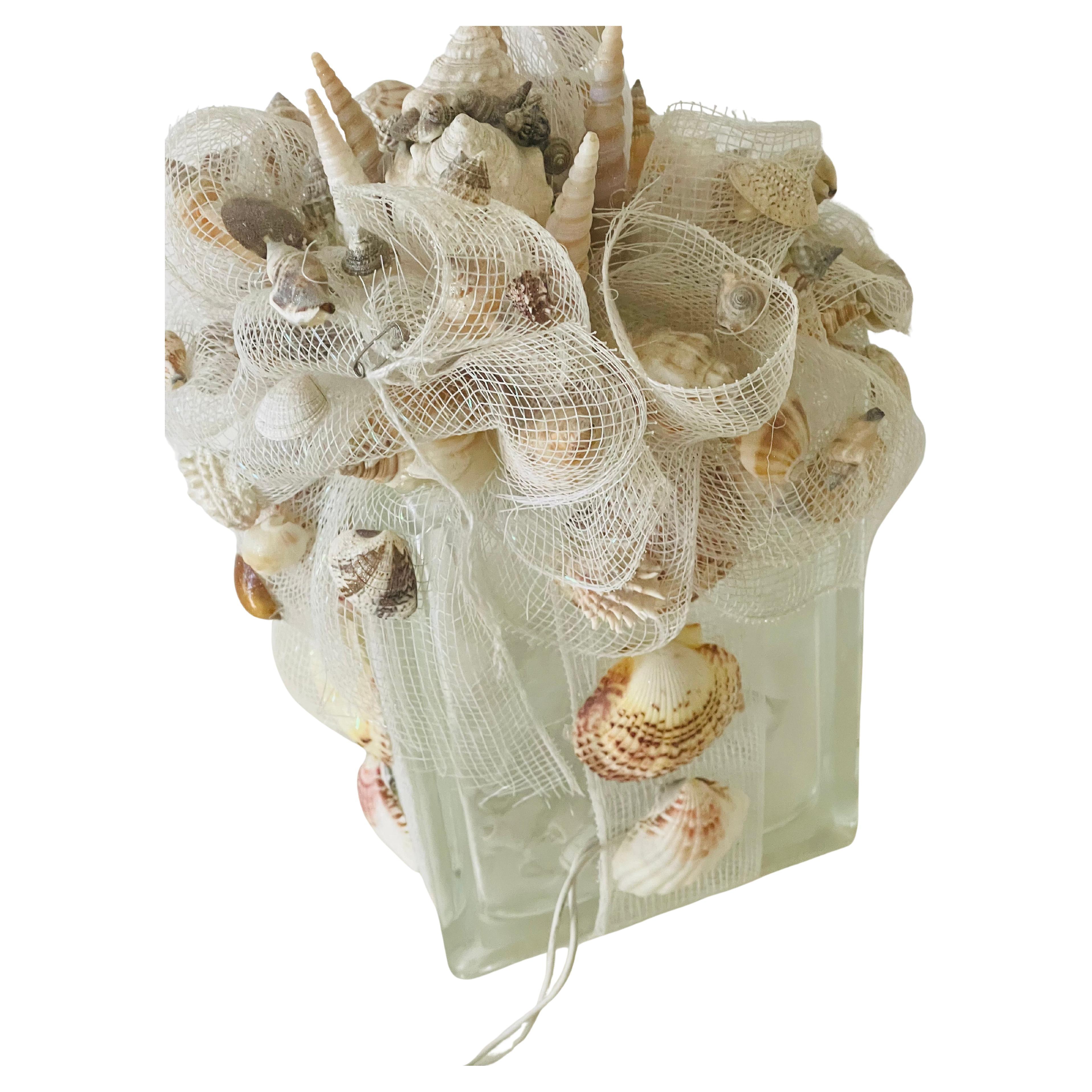 Artisan Unique Sea Shell Night Lamp Coastal