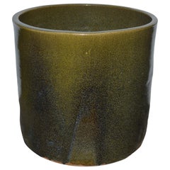 Jardinière en terre cuite émaillée "Verde" de la série Artisan