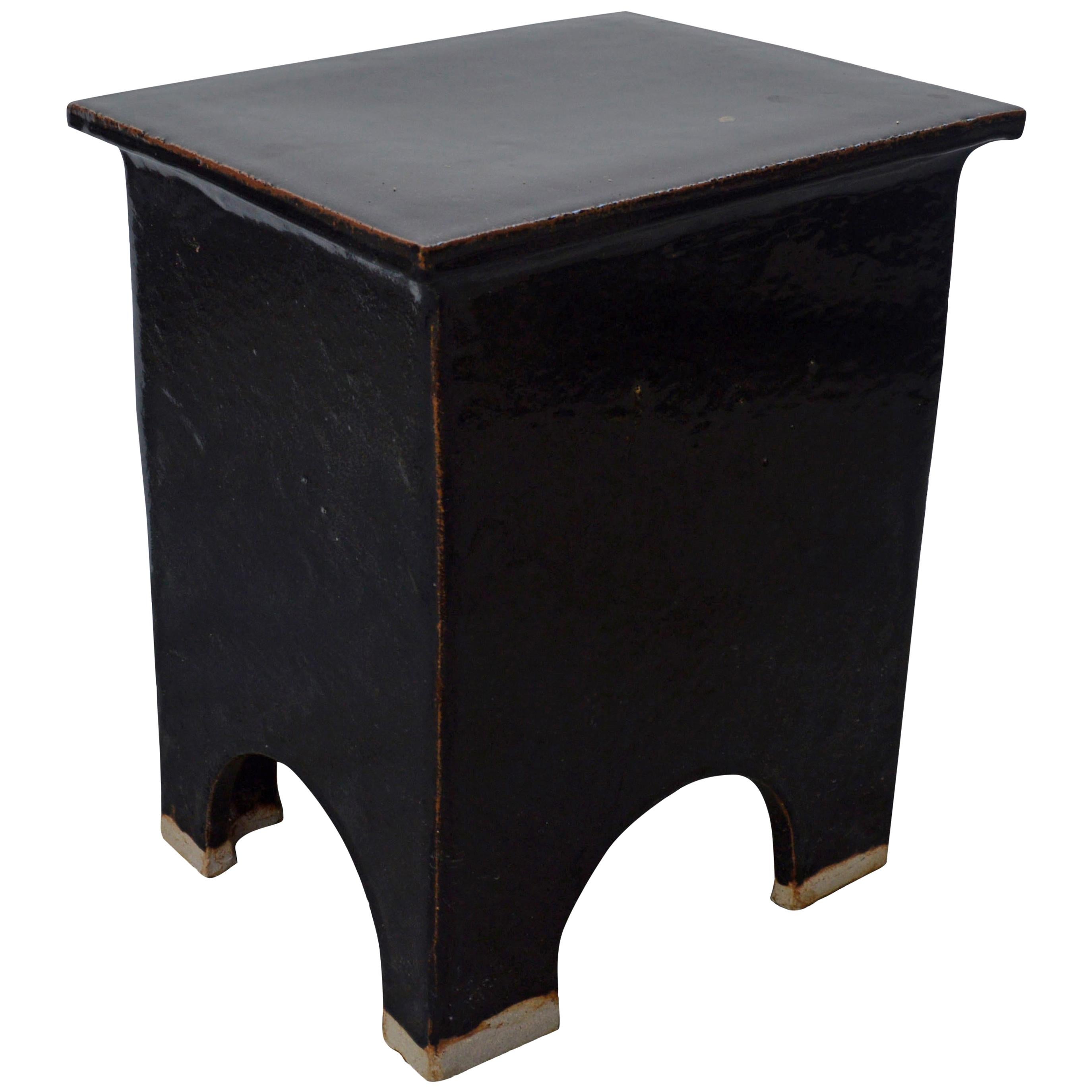 Artisan Series Stool and Side Table "Oscuro" For Sale