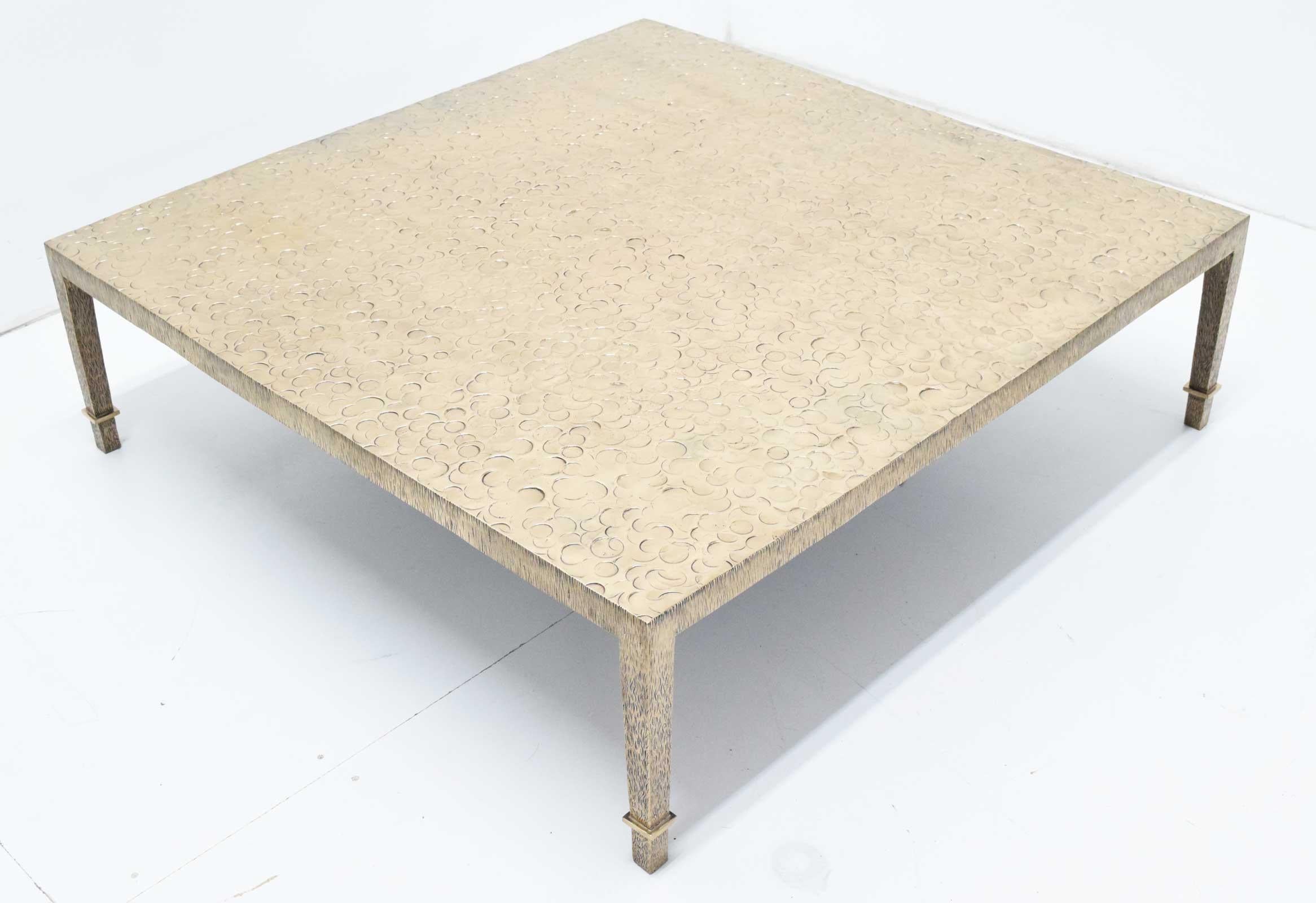 Artisan Solid Bronze Cocktail Table For Sale 1